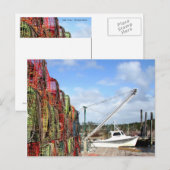 カニの罠スタックして準備 ポストカード (正面/裏面)