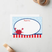 カニの航海お礼メモ ノートカード (正面/裏面インサイチュ)