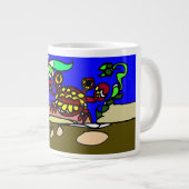 カニの芸術 ジャンボコーヒーマグカップ (正面右)