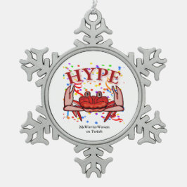 カニの誇大広告、MeWarriorWoman on Twitch スノーフレークピューターオーナメント