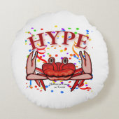 カニの誇大広告、MeWarriorWoman on Twitch ラウンドクッション (裏面)