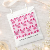 カニの誕生日パーティーピンクシークリーチャー フェイバーバッグ (クリップ留めされた状態)