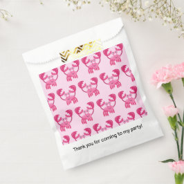 カニの誕生日パーティーピンクシークリーチャー フェイバーバッグ