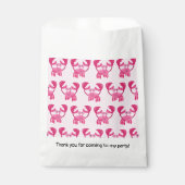 カニの誕生日パーティーピンクシークリーチャー フェイバーバッグ (正面)