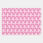 カニの誕生日パーティーピンクシークリーチャー ラッピングペーパーシート (正面2)