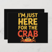 カニの食べ物好きにここおもしろいに来た ポストカード (正面/裏面)