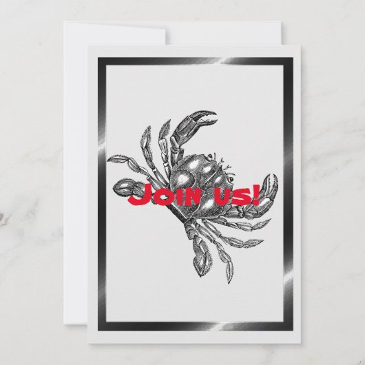 カニの饗宴Boil卒業任意のお祝いパーティー 招待状 (裏面)