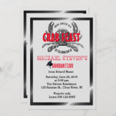 カニの饗宴Boil卒業任意のお祝いパーティー 招待状 (正面/裏面)