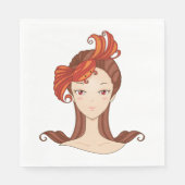 カニの髪をした人 スタンダードランチョンナプキン (正面)