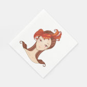 カニの髪をした人 スタンダードランチョンナプキン (角)