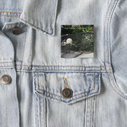 カニの魚釣り 缶バッジ (インサイチュ)