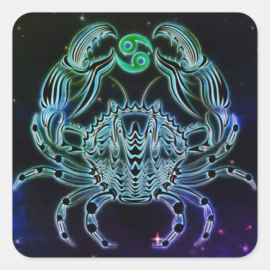 カニの〔占星術の〕十二宮図 スクエアシール (正面)