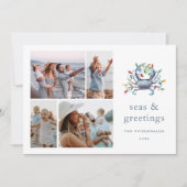 カニの「Seas & Greetings」フォトカード シーズンカード (正面)