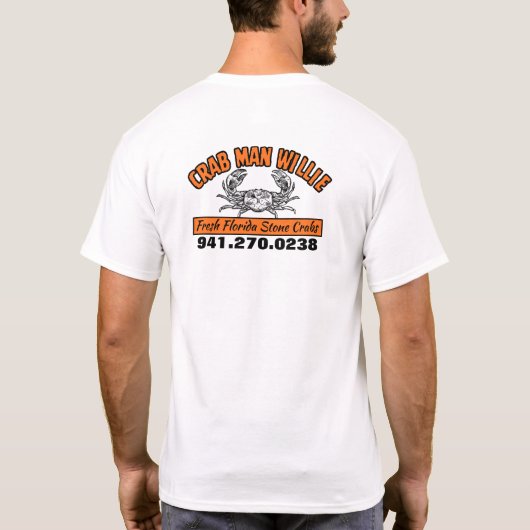 "カニはいる？" - CrabManWillie Tシャツ (裏面)