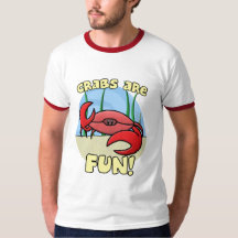 カニはおもしろいの信号器のTシャツです