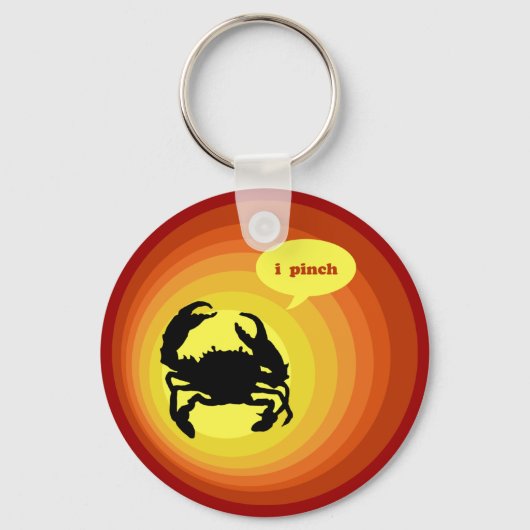 カニは「ピンチ」と言う。 キーホルダー (正面)