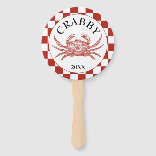 カニまたは魚介類が沸騰 ハンドファン (正面)