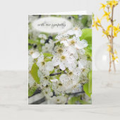 カニりんごツリーフラップス悔やみや弔慰 カード (黄色い花)
