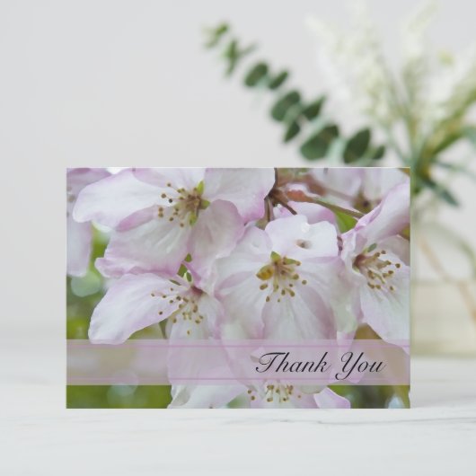 カニりんご花咲きありがとう悔やみや弔慰 サンキューカード (スタンド正面)