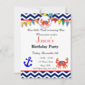 カニイラストレーション招待 招待状 (正面)