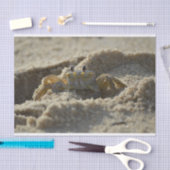 カニインザサンドデコパージティッシュペーパー 薄葉紙 (クラフト)