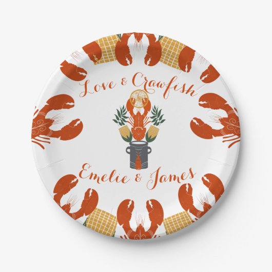 カニエビの煮込みパーティー・エンゲージメントパーティー 愛とカニエビ ペーパープレート (正面)