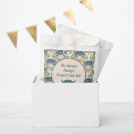 カニエレガントの饗宴 – 水カラーブルーカニ、シーシェル フェイバーバッグ