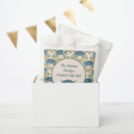 カニエレガントの饗宴 – 水カラーブルーカニ、シーシェル フェイバーバッグ (パーティー)