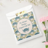 カニエレガントの饗宴 – 水カラーブルーカニ、シーシェル フェイバーバッグ (封をした状態)