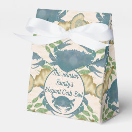 カニエレガントの饗宴 – 水カラーブルーカニ、シーシェル フェイバーボックス