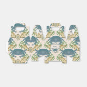 カニエレガントの饗宴 – 水カラーブルーカニ、シーシェル フェイバーボックス (折り畳みなし)