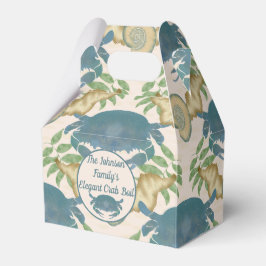 カニエレガントの饗宴 – 水カラーブルーカニ、シーシェル フェイバーボックス