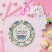 カニエレガントの饗宴 – 水カラーブルーカニ、シーシェル ペーパープレート (パーティー)