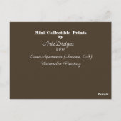 カニオアパートメンツミミコレクタブルプリント ポストカード (裏面)