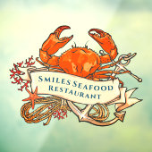 カニカスタマイズシーフードいかりレストランフロント ウィンドウサイン (シート3)