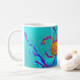 カニカッコいいターコイズ海獣 コーヒーマグカップ