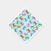 カニカラフルパーティーナプキン スタンダードカクテルナプキン (角)