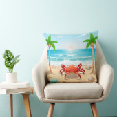 カニカラフル、ヤシの木、貝 クッション (椅子)