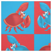 カニガニのプリント模様 ファブリック (見本)