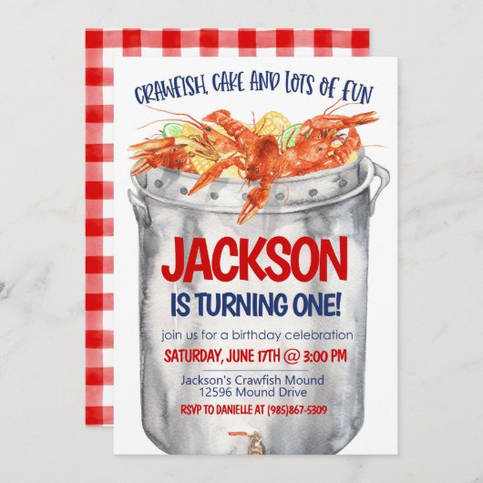 カニクイーパーティーの招待状 招待状 (正面/裏面)