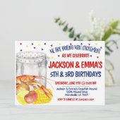 カニクイ誕生日パーティーの招待状 招待状 (スタンド正面)