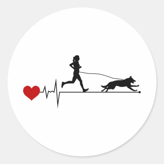 カニクロストレイルランニングズのランナードッグスポーツアウトドア ラウンドシール (正面)