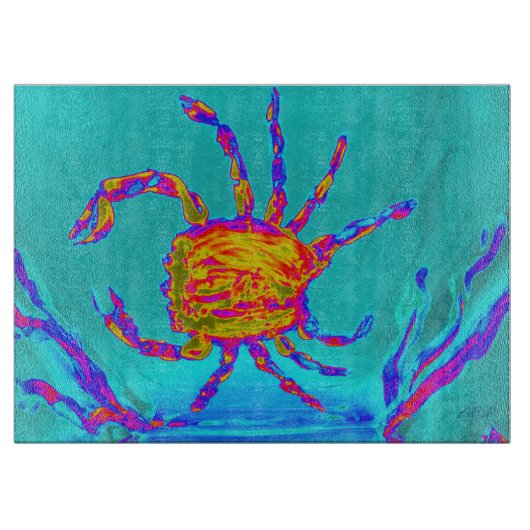 カニクールシーサイドアート カッティングボード (正面)