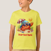 カニクール追加文字ビーチ Tシャツ (正面)