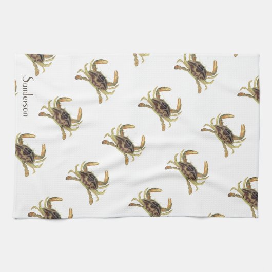 カニコースト航海のタンカーキサンディキッチントウ キッチンタオル (横)