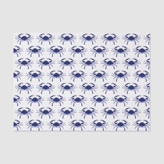 カニシルエット#2スケッチブルーティッシュペーパー 薄葉紙 (正面)