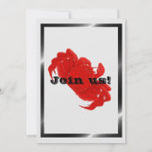 カニシーフードパーティーバースデーパーティー招待状 招待状 (裏面)