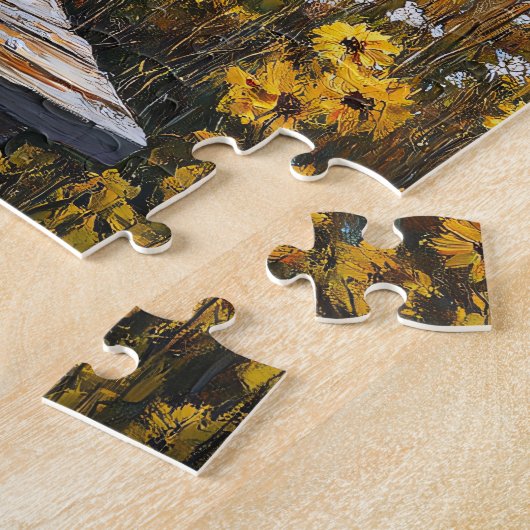 カニスタ素朴スの黒目のスーザン ジグソーパズル (側面)