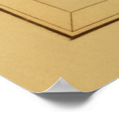 カニス専攻のヴィンテージ天文星図 ポスター (角)