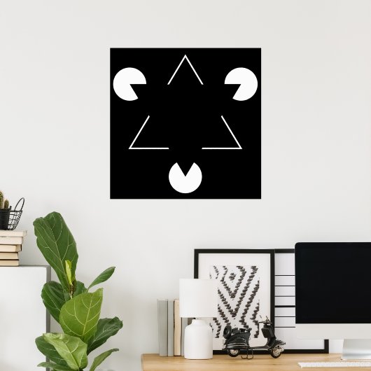 カニッサ三角形 ポスター (ホームオフィス)